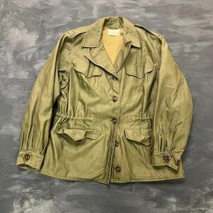 Vintage 1940s USAF M-1943 M43 US Military Women's‎ Field Jacket Korea OD sz 14